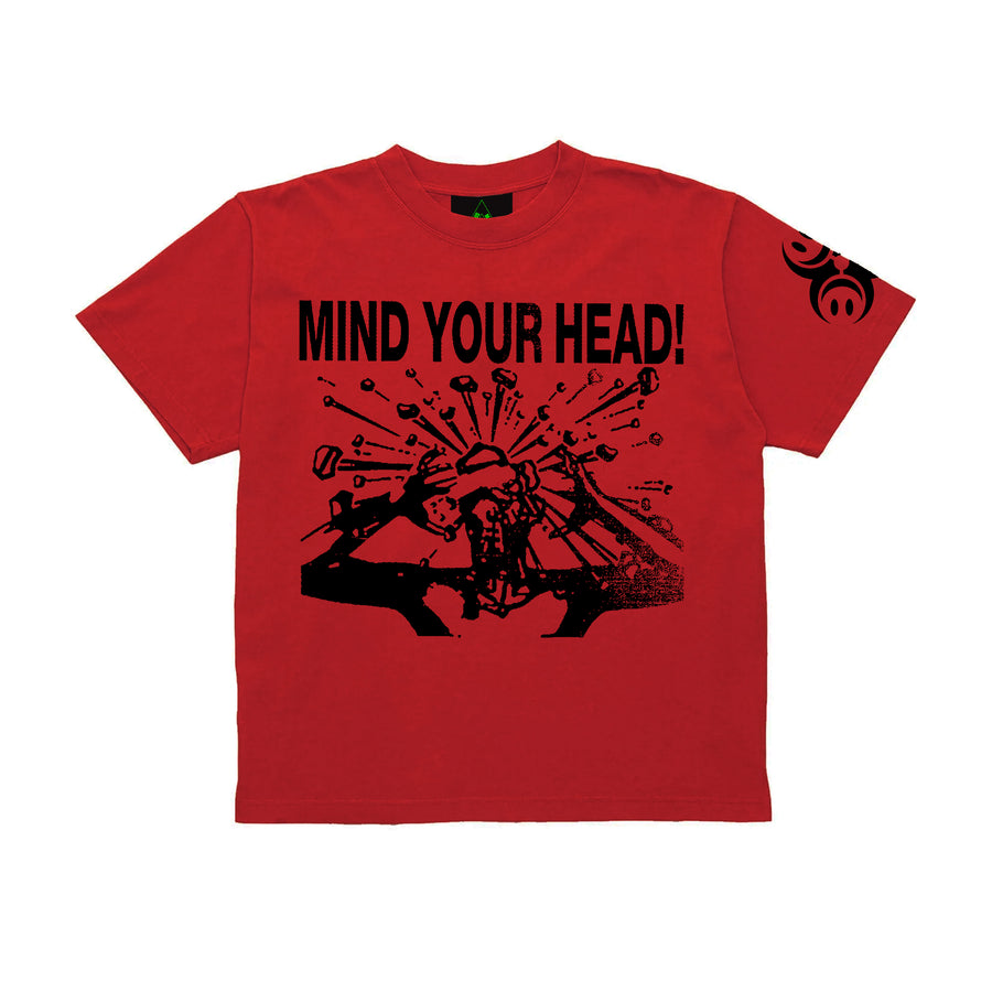MIND YOUR HEAD T-SHIRT (RED)