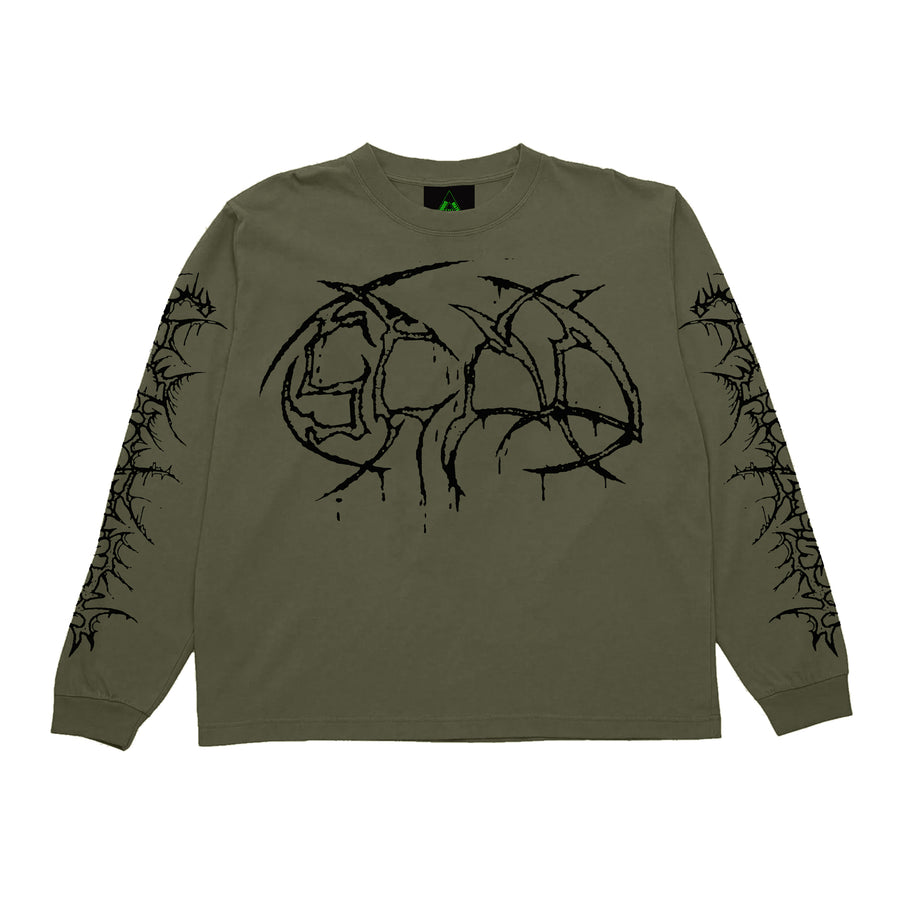 ROUGH L/S T-SHIRT (MILITARY GREEN)