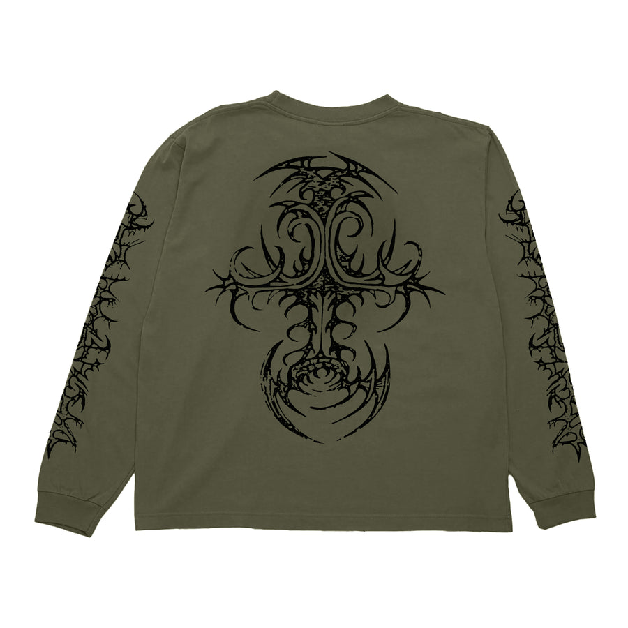 ROUGH L/S T-SHIRT (MILITARY GREEN)